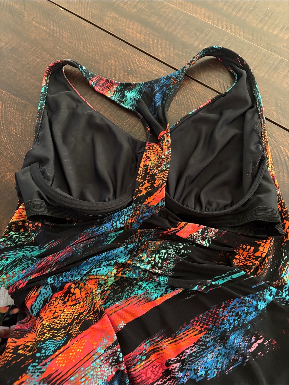 Colorful Abstract Racerback Tankini - Picture 4 of 4